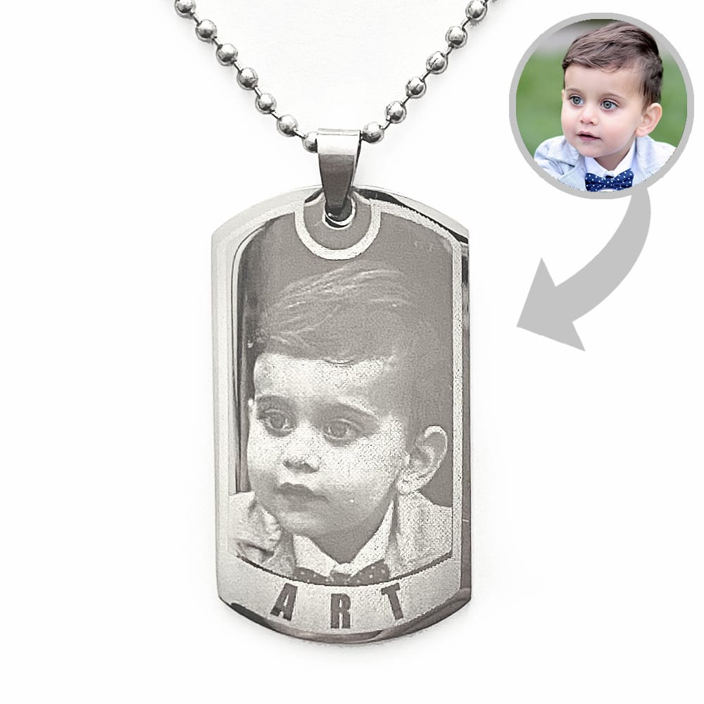 (Dog-Tag) Engravable Necklace - Stainless Steel / M-491 — FAELLO®