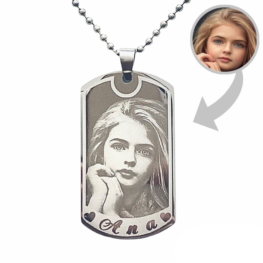 (Dog-Tag) Engravable Necklace - Stainless Steel / M-495